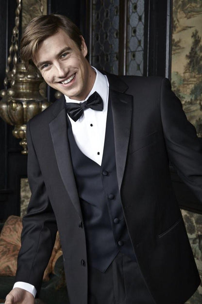 "Barcelona" Black Tuxedo Jacket Notch (Separates)